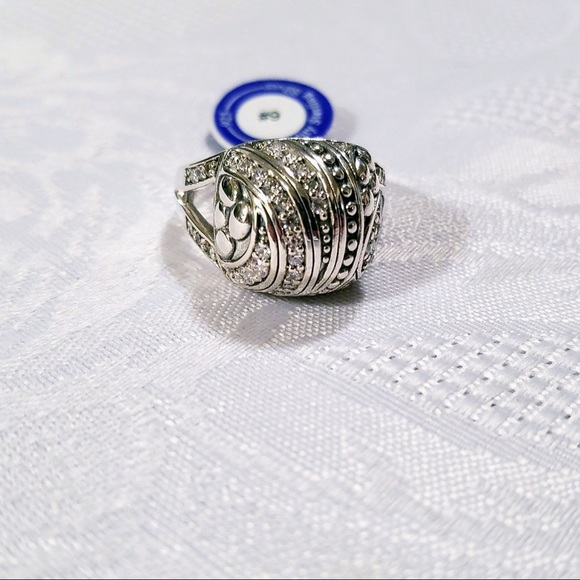 💎Diamond Dreams" Sterling Silver Cocktail Ring - Picture 3 of 7